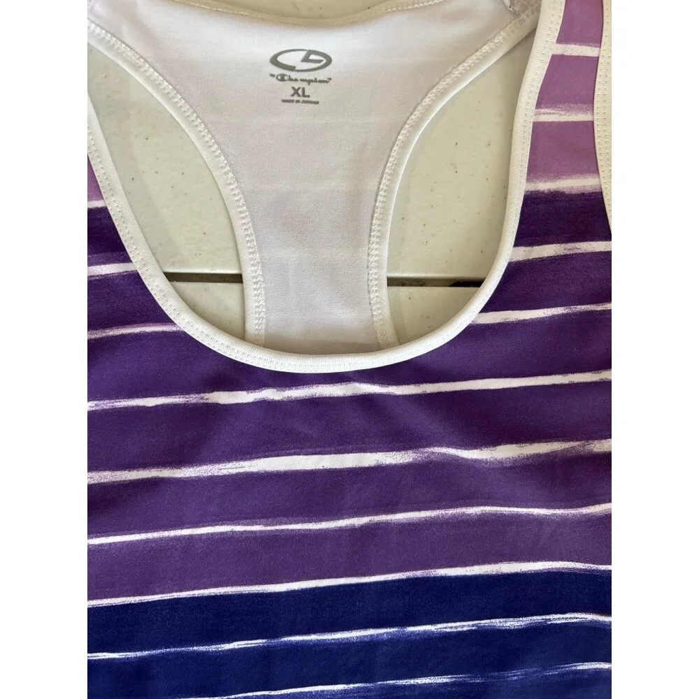 Champion Womens Striped Racerback Tank Top Bundle - Size XL Blue & Purple - Picture 15 of 15